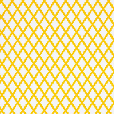 Antique Lattice Outdoor Fabric - Yellow