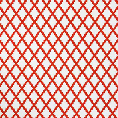 Antique Lattice Outdoor Fabric - Red