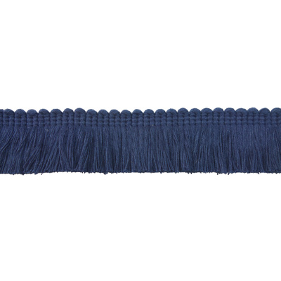 Small Ruche Fringe Trim - Navy