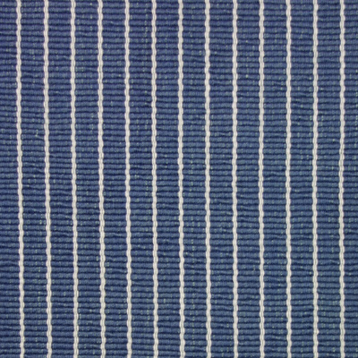 Nautilus Ottoman Woven Stripe Cotton Fabric - Navy