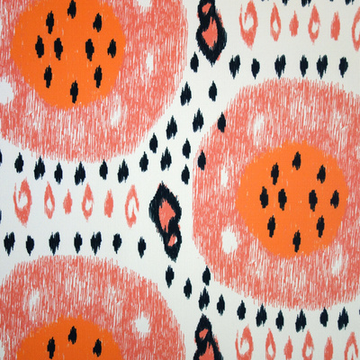 Summer Melon Printed Ikat Outdoor Fabric - Blush
