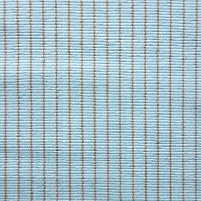Nautilus Ottoman Woven Stripe Cotton Fabric - Honey/Sky
