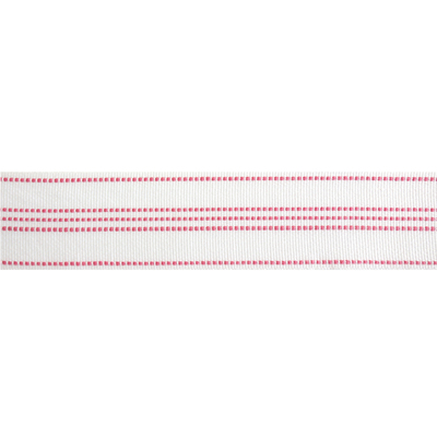 Hamptons Braid Trim 40mm - Pink/White