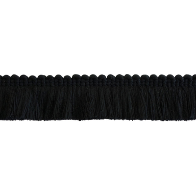 Small Ruche Fringe Trim - Black