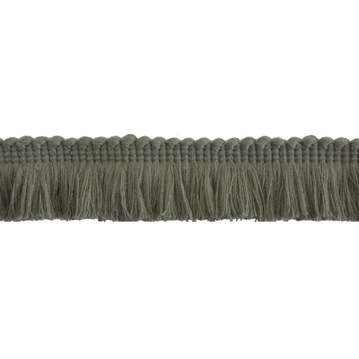 Small Ruche Fringe Trim - Grey