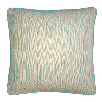 Twill Stripe Aqua Cushion Cover - Various Sizes