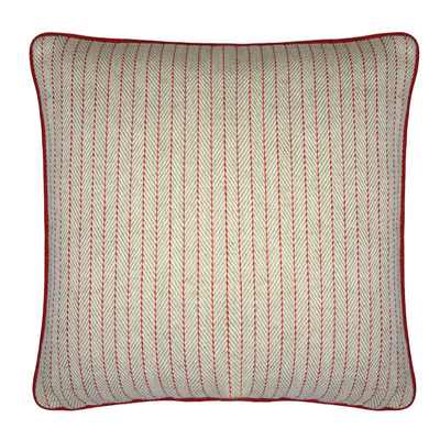 Twill Stripe Coral Cushion Cover - Various Sizes