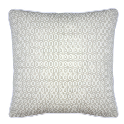 Maisie White on Natural Cushion Cover - Various Sizes