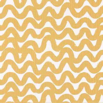 Curls & Loops Cotton Linen Fabric - Mustard