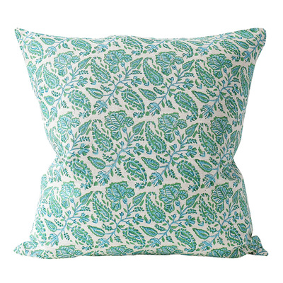 Walter G Chintz Emerald Linen Cushion - 50cm