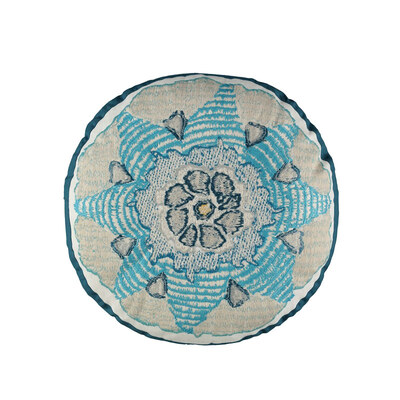 William Yeoward Escaffo Peacock Circular Cushion - 45cm