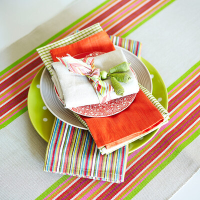 Fine Rib Continuous Table Runner - Linen