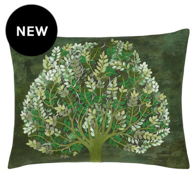 Designers Guild Bandipur Emerald Cotton/Linen Cushion - 60cm x 45cm