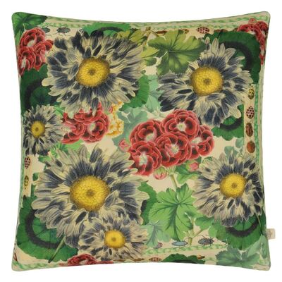Designers Guild Blue Daisies Sepia Cushion - 50cm
