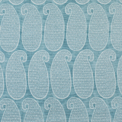 Cloth & Print Co Pukka Paisley Linen Fabric - Lagoon