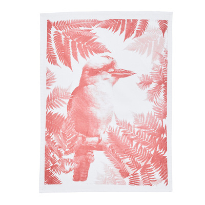Bonnie and Neil Kooka Fern Tea Towel - Clay