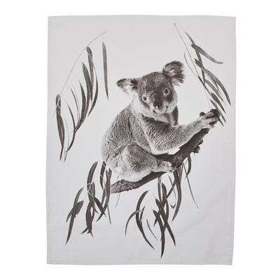 Bonnie and Neil Koala Gum Tea Towel - Black