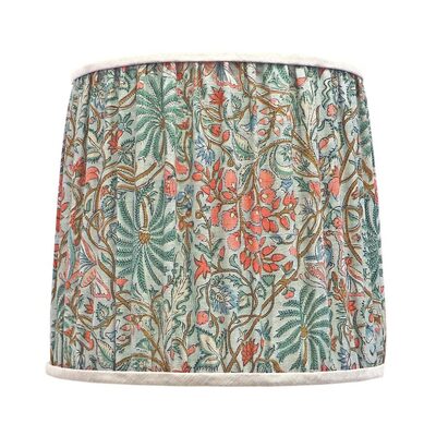 Kerala Garden Aqua Gathered Empire Lampshade - 33cm x 28cm x 30cm