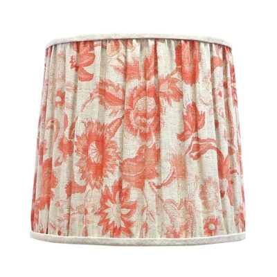 Micky's Crewel Coral Gathered Empire Lampshade - 33cm x 28cm x 30cm