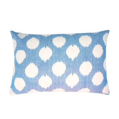 Ikat Spot Blue Unpiped Cushion Cover - 40cm x 60cm