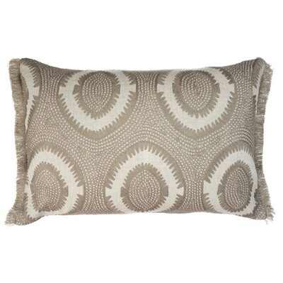 Zoffany Tallulah with Brera Lino & Fringe Cushion Cover - 40cm x 60cm