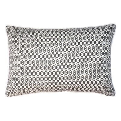 Maisie Charcoal with White Piping Cushion Cover - 40cm x 60cm