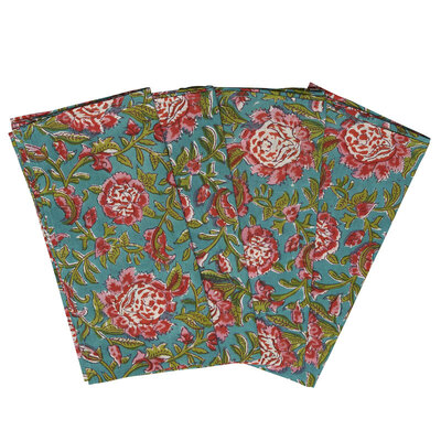 Cabbage Rose Napkins - Set of 4