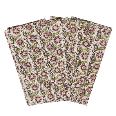 Pomegranate Flower Napkins - Set of 4