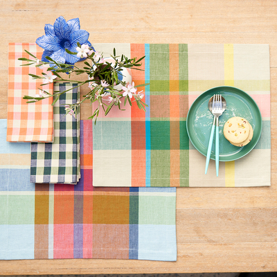 Sorbet Plaid Placemats - Set of 4