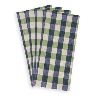 Vichy Check Napkins, Spiced Apple - Set of 4