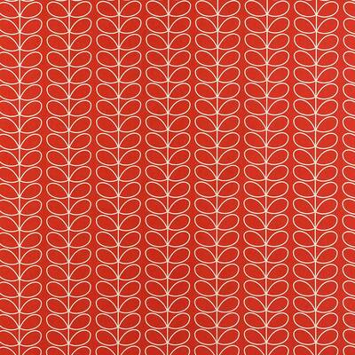 Orla Kiely Linear Stem 100% Cotton Fabric - Tomato [products: Order Fabric By The Metre]