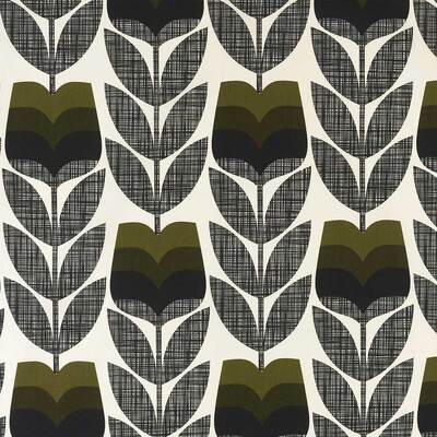 Orla Kiely Rosebud 100% Cotton Fabric - Moss