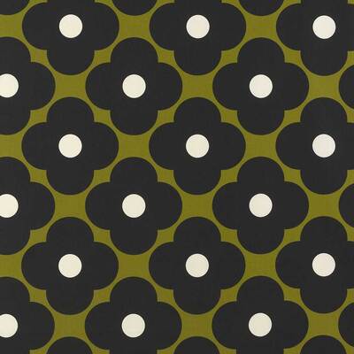 Orla Kiely Spot Flower 100% Cotton Fabric - Seagrass