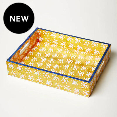 Jones & Co Fan Large Tray - Mustard