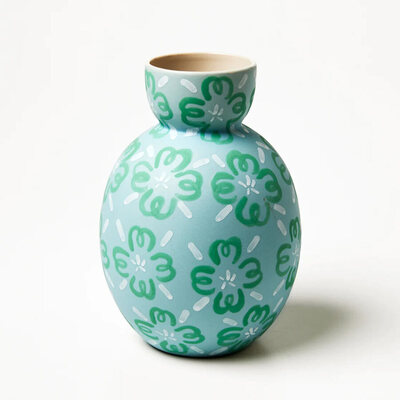 Jones & Co Happy Vase Clover Green