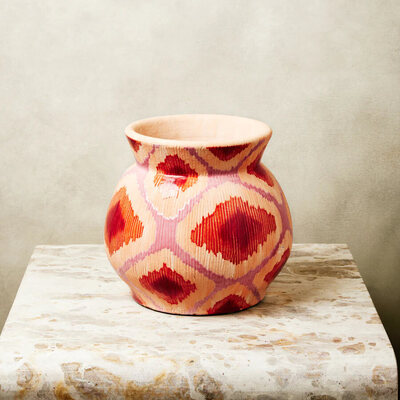 Jones & Co Camille Pink Wide Vase