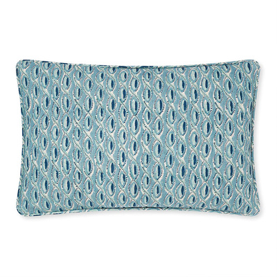 Walter G Cefalu Fresh Azure Linen Cushion - 35cm x 55cm