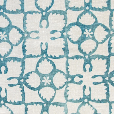 Anna Spiro Grandma's Quilt Linen Fabric - Teal