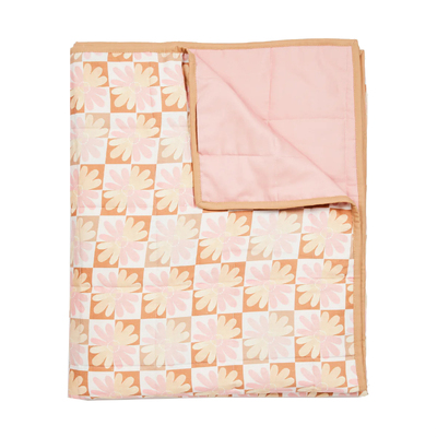 Bonnie and Neil Chamomile Pink Quilted Throw