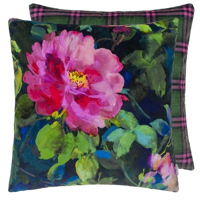 Designers Guild Gertrude Rose Fuchsia Velvet Cushion - 55cm