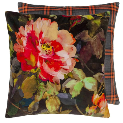 Designers Guild Gertrude Rose Chestnut Velvet Cushion - 55cm