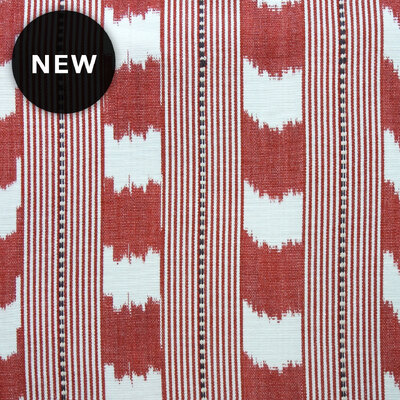 Absurd Stripe Cotton Fabric - Madder
