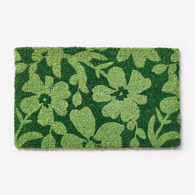 Bonnie and Neil Mallow Green Door Mat