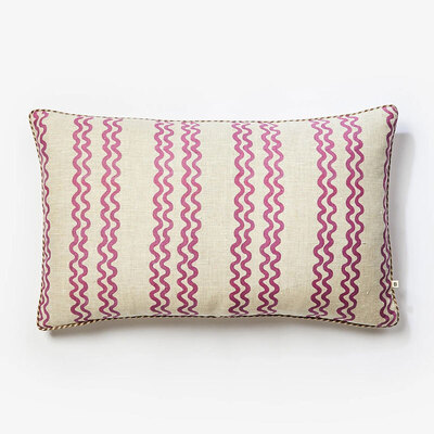Bonnie and Neil Double Waves Purple Cushion - 45cm x 75cm