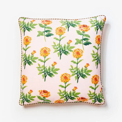 Bonnie and Neil Petite Lani Floral Pink Cushion - 50cm