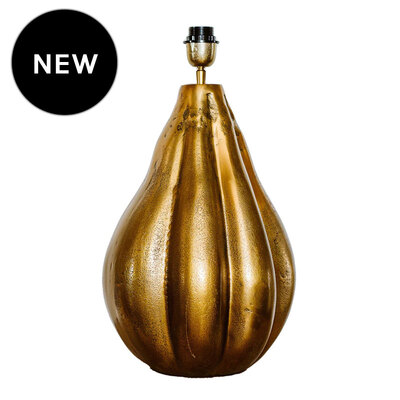 Pear Lamp Base - Burnished Pewter/Aluminium