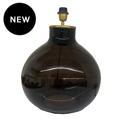 Glass Ball Lamp Base - Charcoal