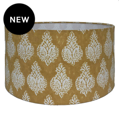 Bouti Drum Lampshade - Mustard - 36cm x 36cm x 19cm