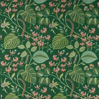 Manuel Canovas Palmaria Linen Fabric - Emeraude [products: Order Fabric By The Metre]