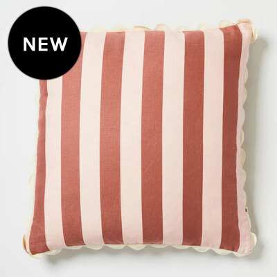 Bonnie and Neil Bold Stripe Berry Pink Cushion - 60cm